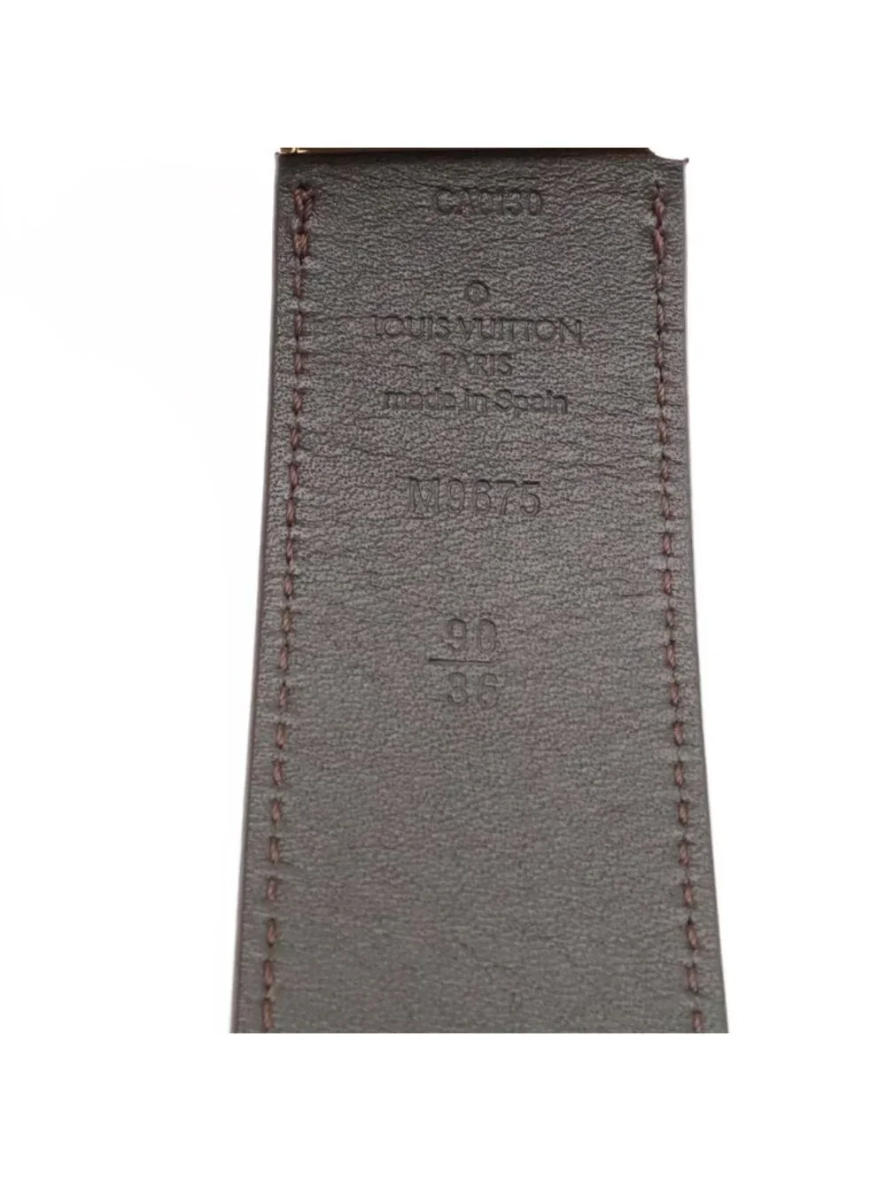 Louis Vuitton Damier Infini Boston Belt 35 Reversible Mocha Dark Brown Gold 90